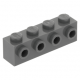 LEGO kocka 1x4 oldalán négy bütyökkel, sötétszürke (30414)